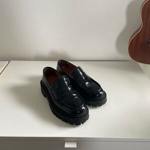 Thursday Boot Company Black Lug-Sole Penny Loafers